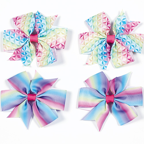 3914 Rainbow Pinwheel Bows (Set of 4) - Click Image to Close